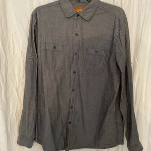 Red Camel Men’s Gray Casual Button Down Shirt